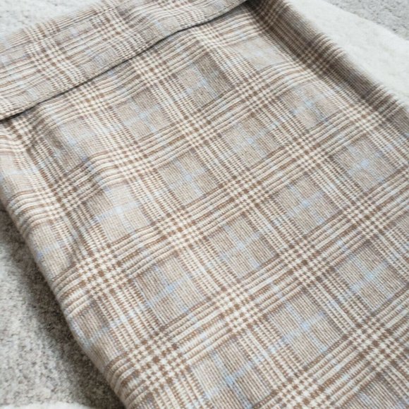 Acne Studios FW18 Beige Blue Checkered Wide-Leg Trousers - Men's 48/Medium - Picture 8 of 14